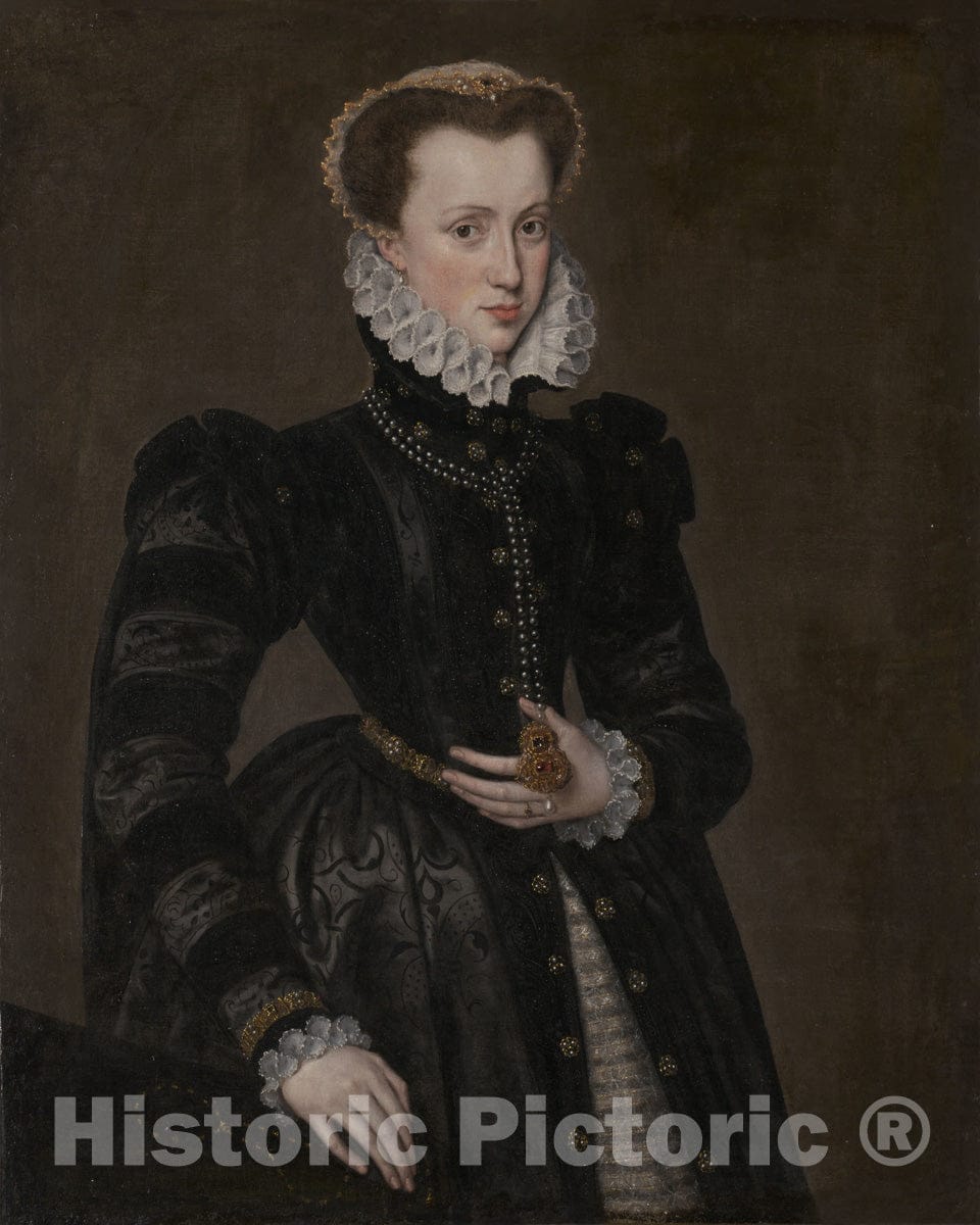Art Print : Portrait of a Court Lady, Anthonis Mor, c 1570, Vintage Wall Decor :