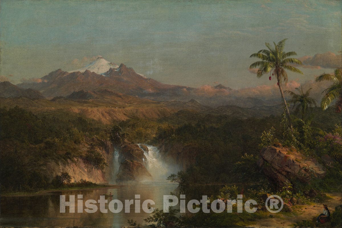 Art Print : View of Cotopaxi, Frederic Edwin Church, c 1857, Vintage Wall Decor :