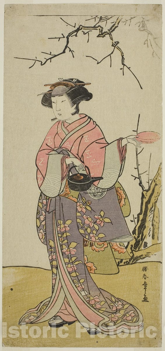 Art Print : The Actor Yamashita Kinsaku II in an Unidentified role, Katsukawa Shunsho, c 1776, Vintage Wall Decor :