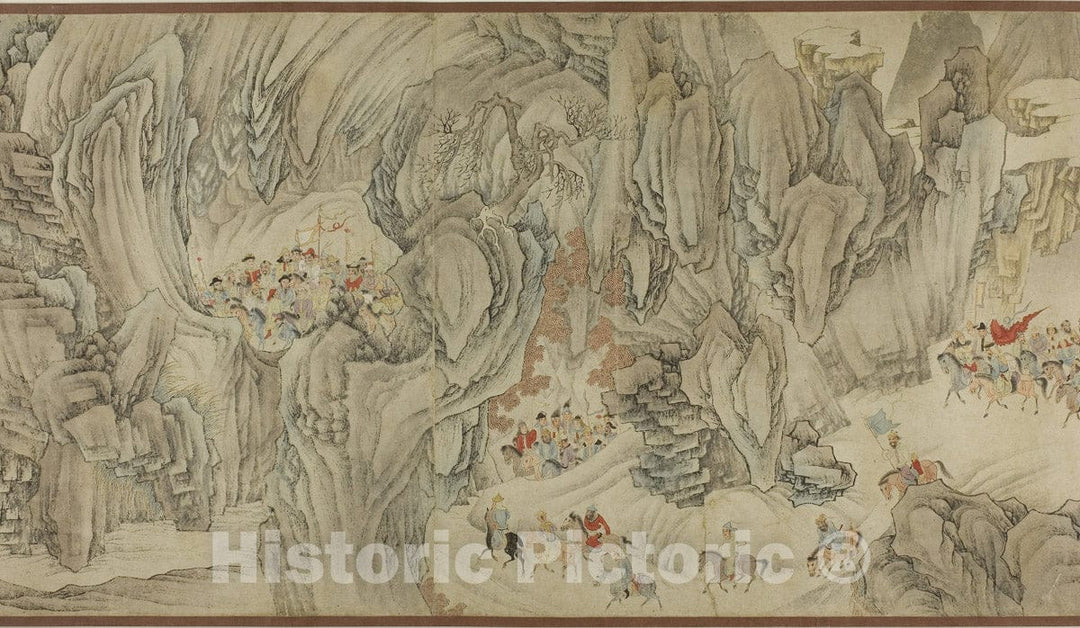 Art Print : A Hunt in the Mountains of Heaven, Artist unknown, c 1667, Vintage Wall Decor :