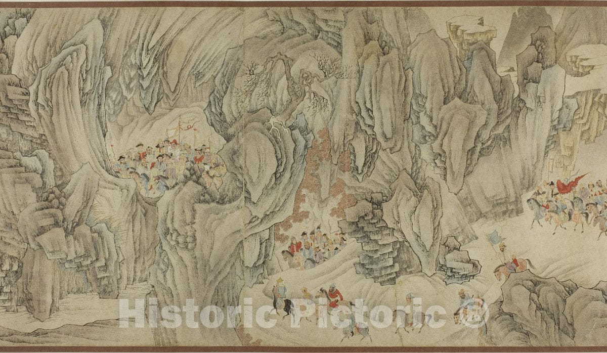 Art Print : A Hunt in the Mountains of Heaven, Artist unknown, c 1667, Vintage Wall Decor :