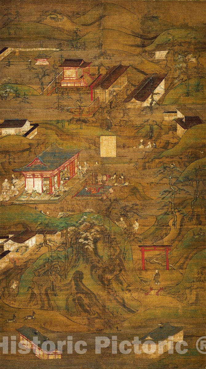 Art Print : Illustrated Legends of the Tenchi-in (Tenchi-in engi), Artist unknown, c 1697, Vintage Wall Decor :