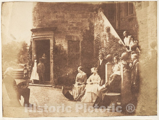 Photo Print : Hill and Adamson - Bonaly Towers. Home of Lord Cockburn 1 : Vintage Wall Art