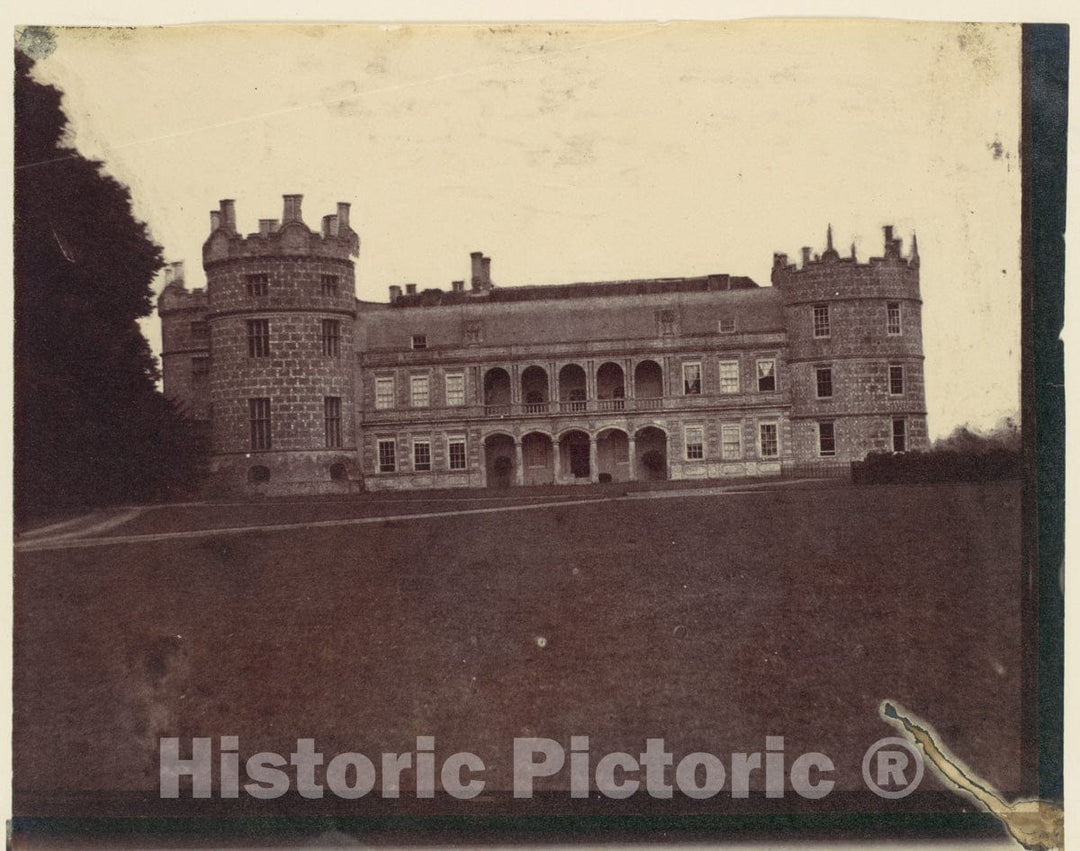 Photo Print : Castle with Round Towers Seen from The Grounds : Vintage Wall Art