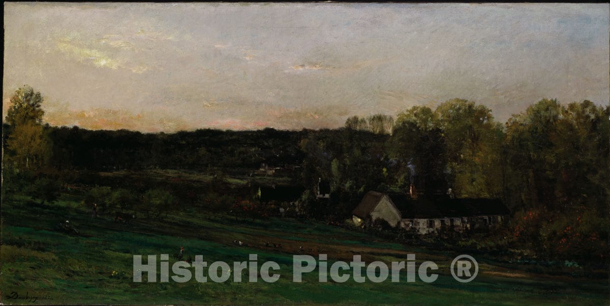 Art Print : House of MÃ¨re Bazot, Charles FranÃ§ois Daubigny, c 1881, Vintage Wall Decor :