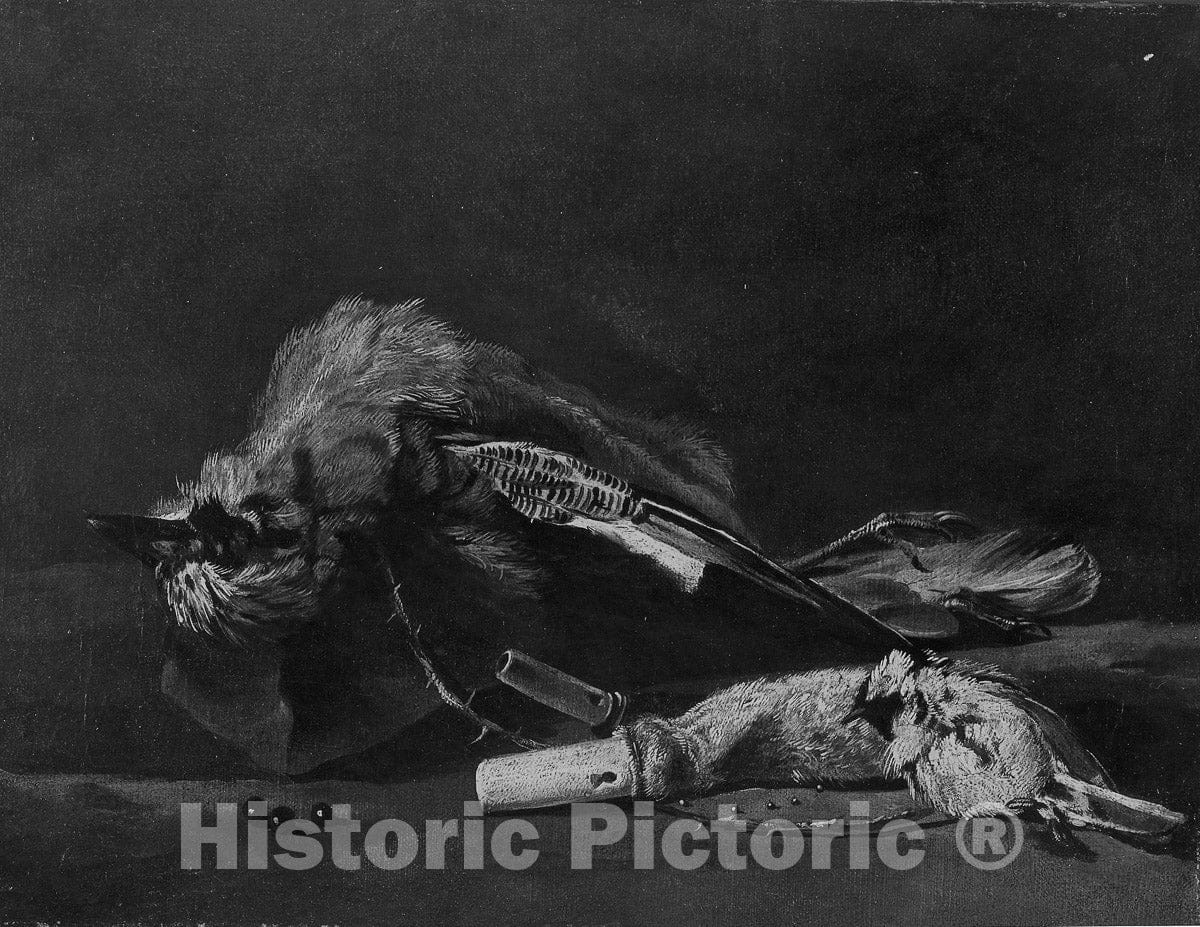 Art Print : Dead Birds and Shot Bags, Pieter Boel, c 1701, Vintage Wall Decor :