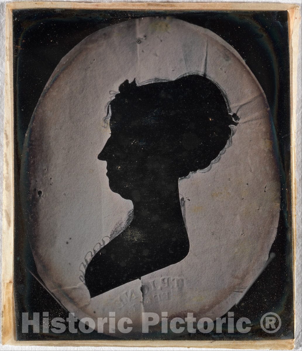 Photo Print : Paper Silhouette Portrait of a Woman : Vintage Wall Art