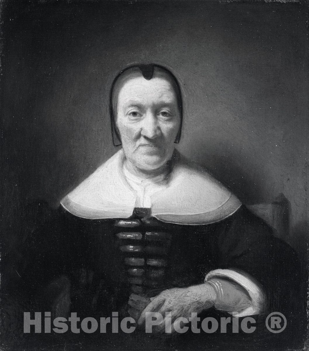 Art Print : Portrait of a Woman, Nicolaes Maes, c 1615, Vintage Wall Decor :