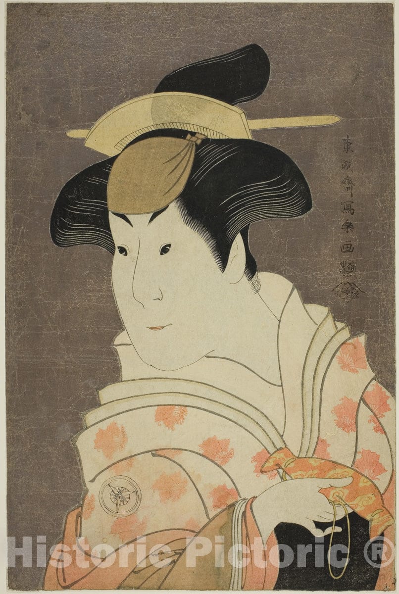 Art Print : The actor Iwai Hanshiro IV as the wet nurse Shigenoi, Toshusai Sharaku , c 1925, Vintage Wall Decor :