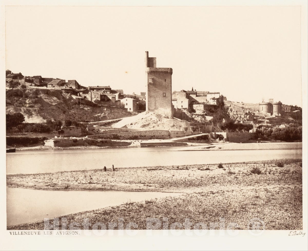 Photo Print : Édouard Baldus - Villeneuve les Avignon : Vintage Wall Art