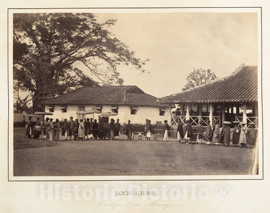Photo Print : Emile Gsell - Cortège d'un Mariage, Cochinchine : Vintage Wall Art
