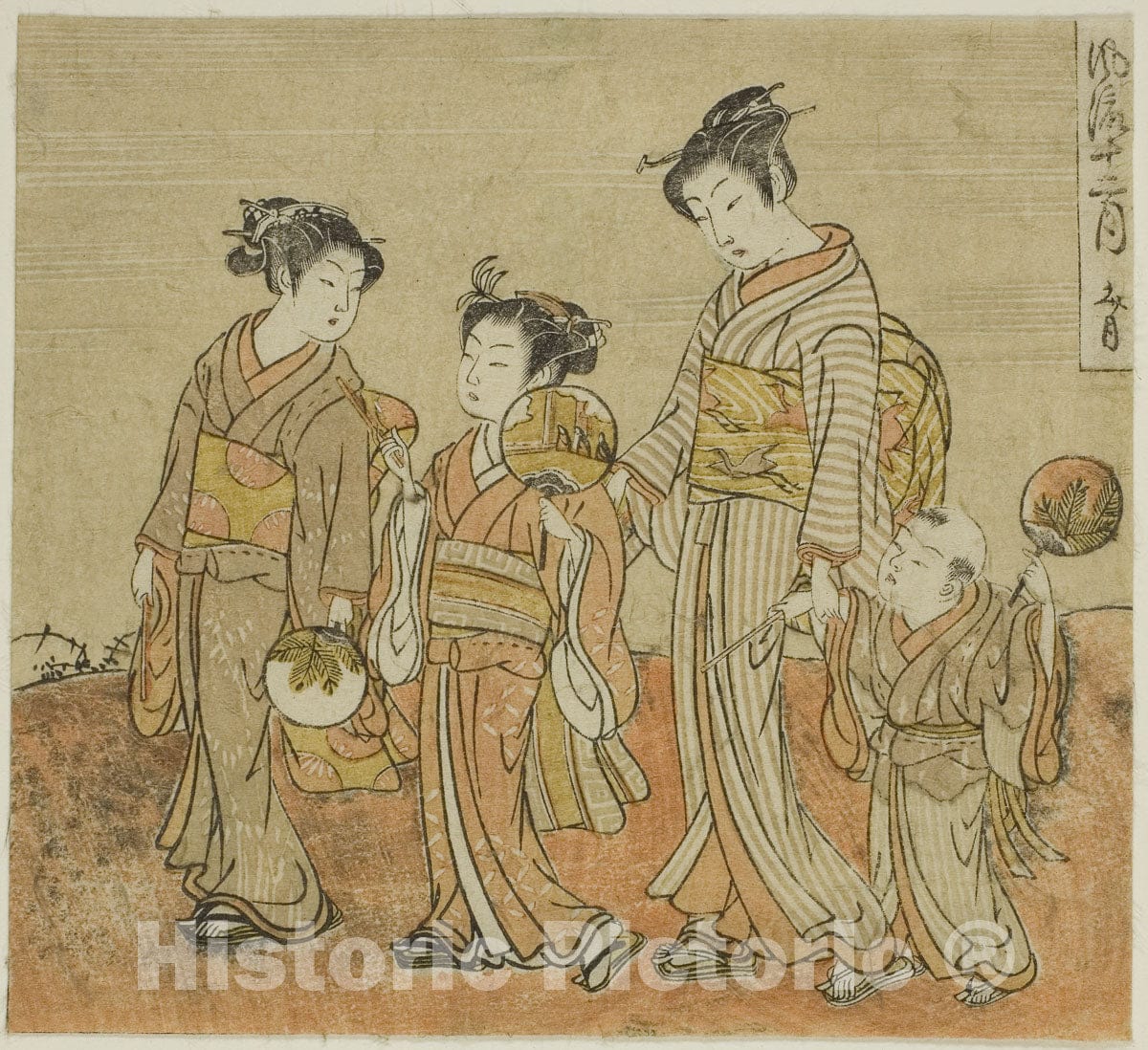 Art Print : The Seventh Month (Fumizuki), from the series "Fashionable Twelve Months (Furyu juni tsuki)", Isoda Koryusai, c 1773, Vintage Wall Decor :
