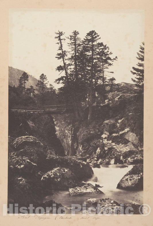 Photo Print : Joseph Vigier - Cauterets, Pont d'Espagne : Vintage Wall Art