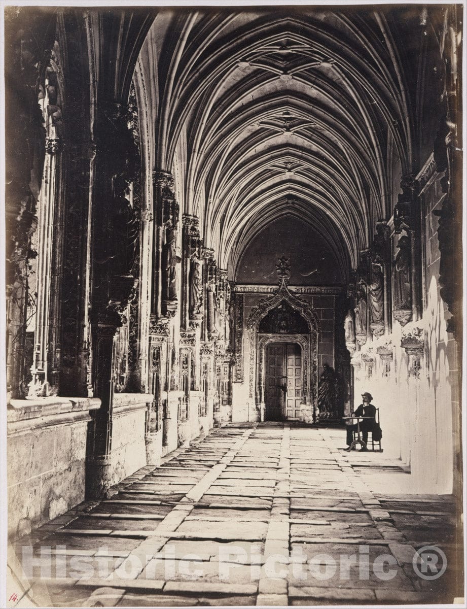 Photo Print : Charles Clifford - Cloisters of The Church of Saint John of The Kings, Toledo, Spain : Vintage Wall Art