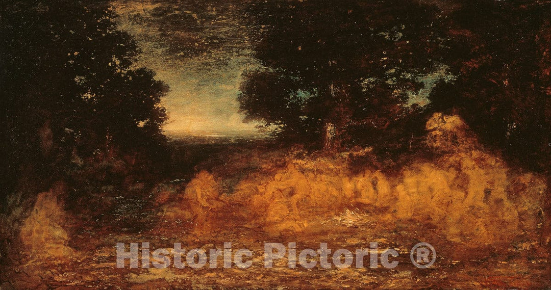 Art Print : Ghost Dance (The Vision of Life), Ralph Albert Blakelock, c 1987, Vintage Wall Decor :