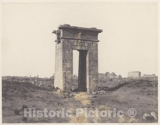 Photo Print : Félix Teynard - Karnak (Thèbes), Grande Porte du Nord Vue du Point X : Vintage Wall Art