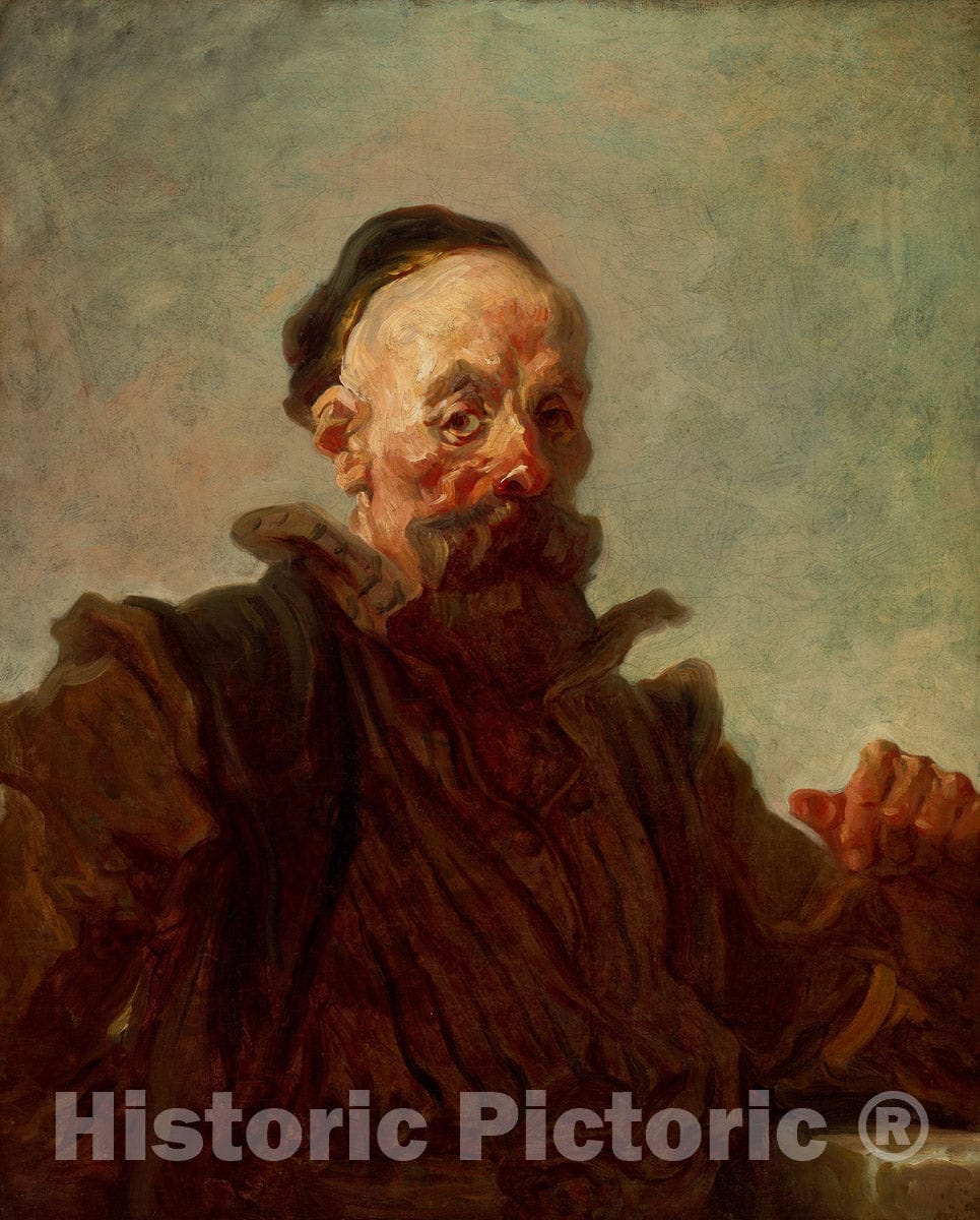 Art Print : Portrait of a Man in Spanish Costume, Jean-Honore Fragonard, c 1795, Vintage Wall Decor :