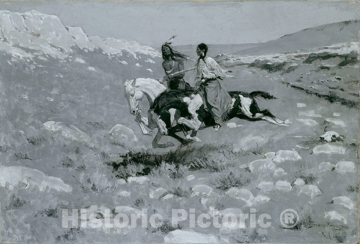 Art Print : Ceremony of the Fastest Horse, Frederic Remington, c 1889, Vintage Wall Decor :