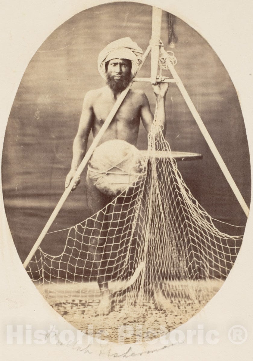 Photo Print : Pullah Fisherman : Vintage Wall Art