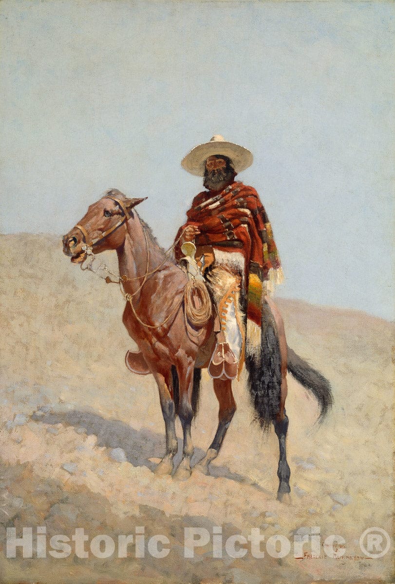 Art Print : A Mexican Vaquero, Frederic Remington, c 1939, Vintage Wall Decor :