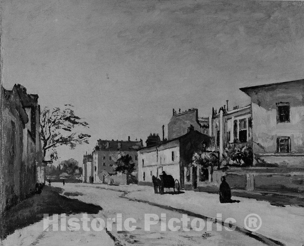 Art Print : French Street Scene, Edouard Beliard, c 1572, Vintage Wall Decor :