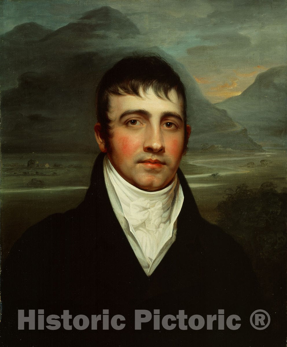 Art Print : Samuel Fisher Bradford, Rembrandt Peale, c 1705, Vintage Wall Decor :