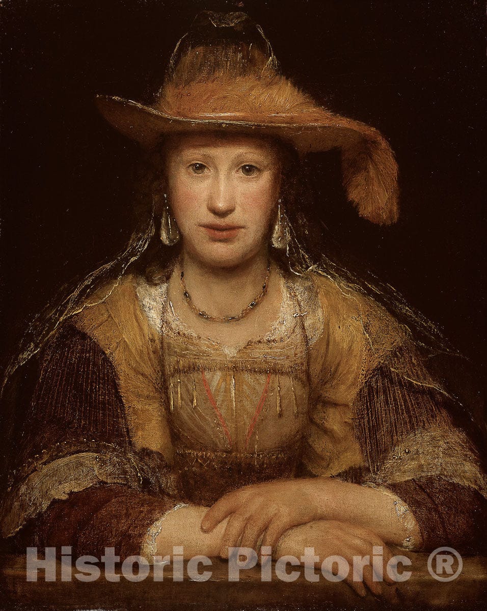 Art Print : Portrait of a Young Woman, Aert de Gelder, c 1892, Vintage Wall Decor :