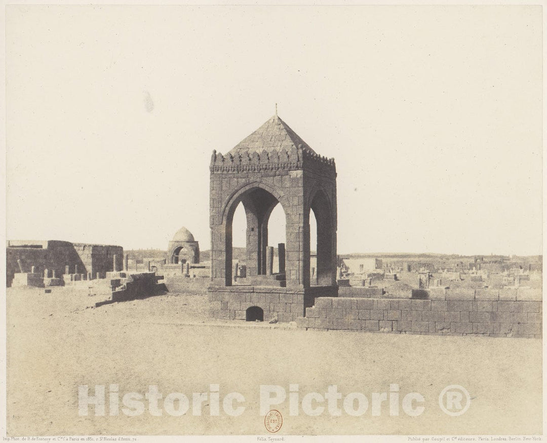 Photo Print : Félix Teynard - Le Kaire, Cimetière des Mamelouks : Vintage Wall Art