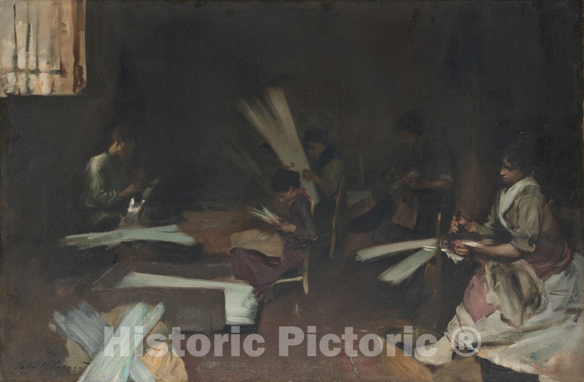 Art Print : Venetian Glass Workers, John Singer Sargent, c 1976, Vintage Wall Decor :