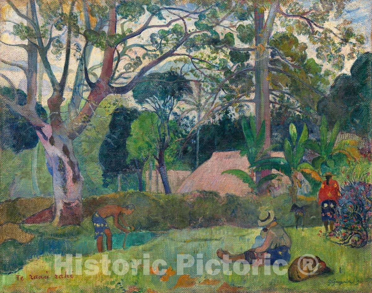 Art Print : Te raau rahi (The Big Tree), Paul Gauguin, c 1793, Vintage Wall Decor :