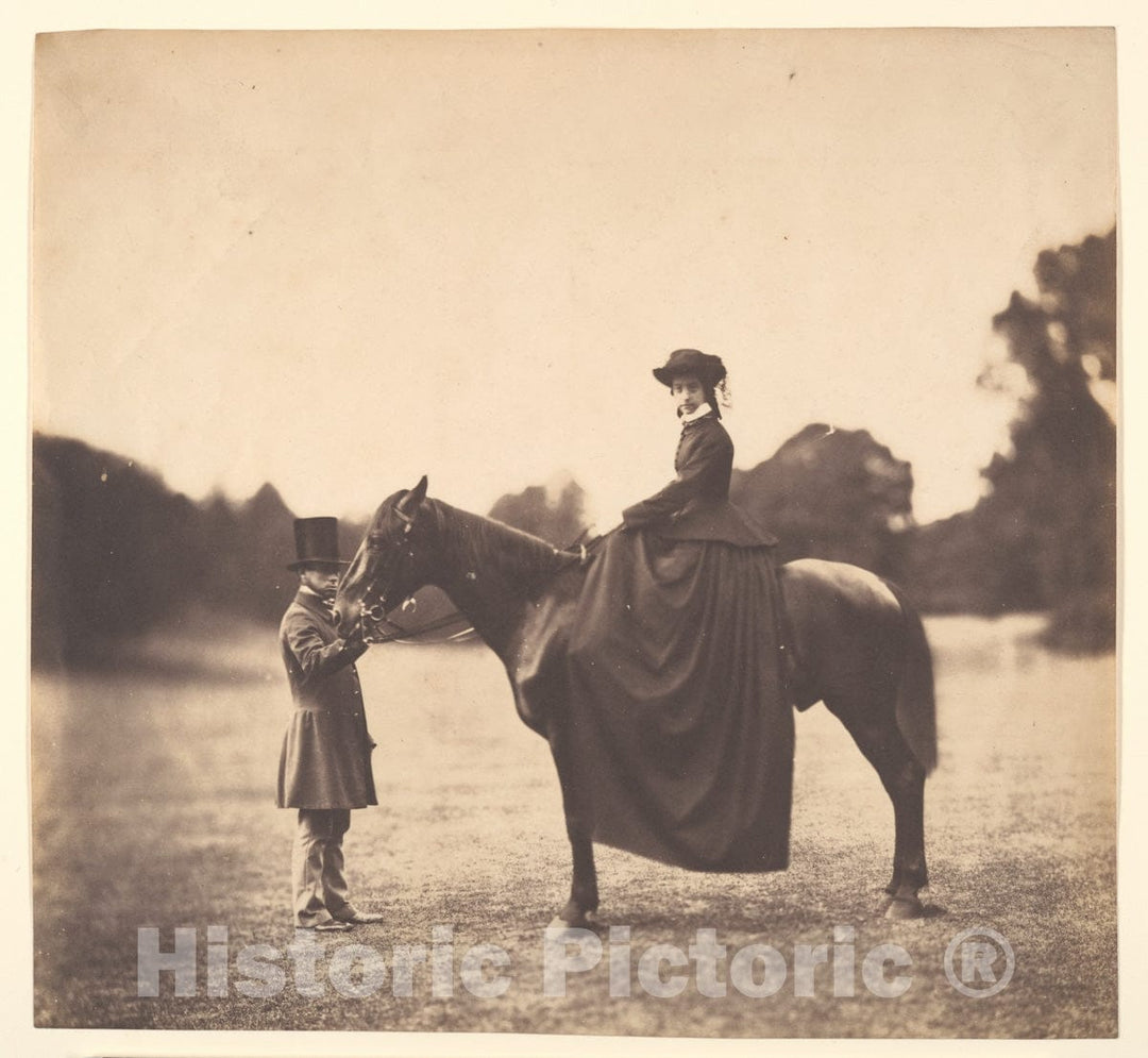 Photo Print : Roger Fenton - Lady on Horseback : Vintage Wall Art