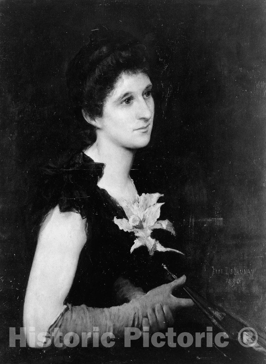 Art Print : Portrait of Mrs. Charles L. Hutchinson, Jules-elie Delaunay, c 1925, Vintage Wall Decor :
