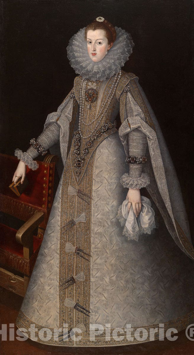 Art Print : Queen Margaret of Spain, Andres LÃ³pez Polanco, c 1845, Vintage Wall Decor :