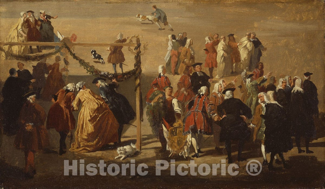 Art Print : Festival in Piazza Navona, Giovanni Paolo Panini, c 1913, Vintage Wall Decor :