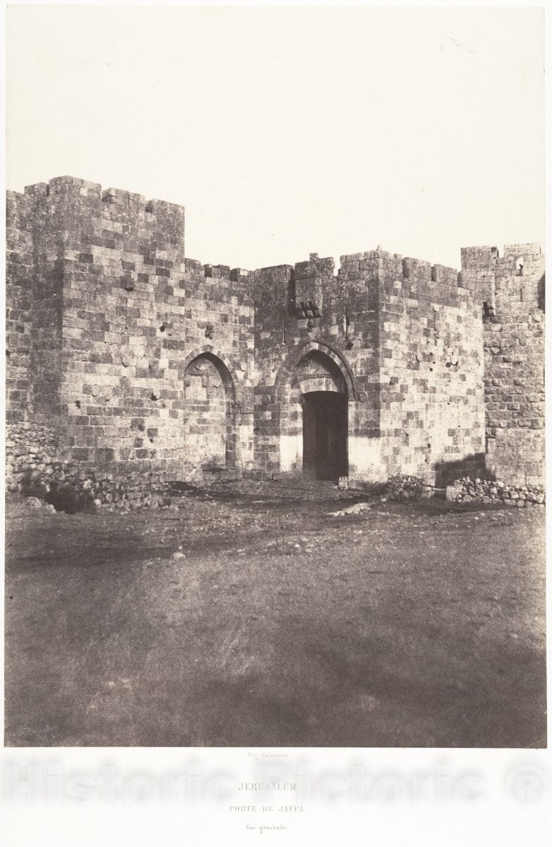 Photo Print : Auguste Salzmann - Jérusalem, Porte de Jaffa, Vue générale : Vintage Wall Art
