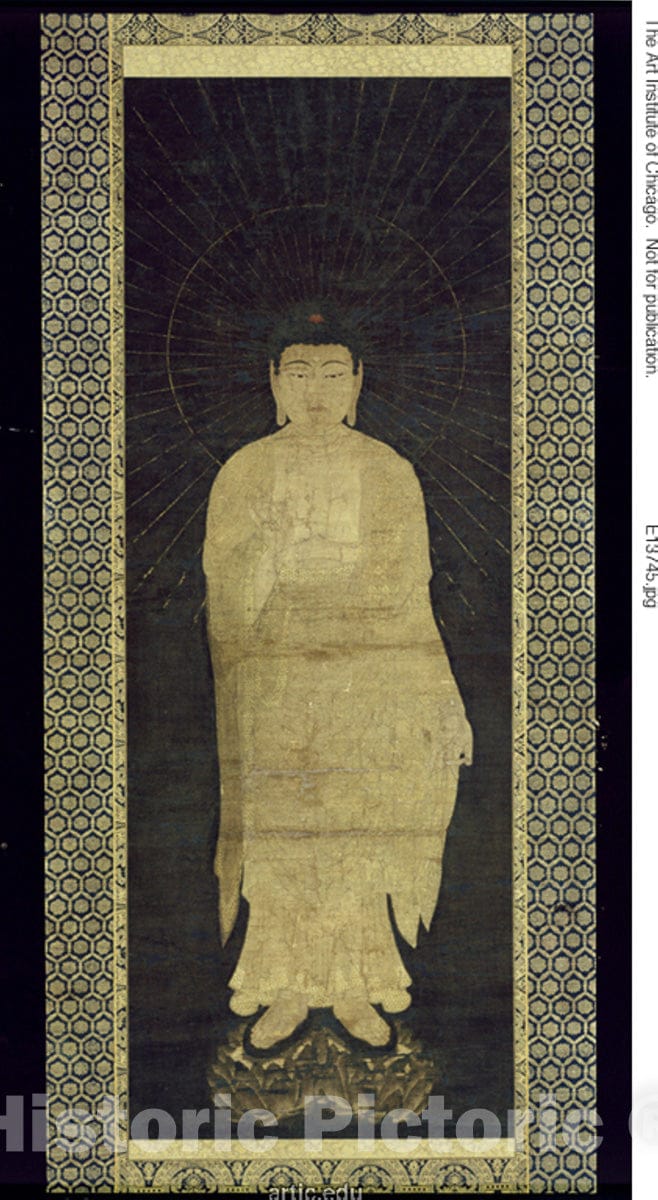 Art Print : The  Amida, from the triptych Approach of the Amida Trinity, c 1981, Vintage Wall Decor :
