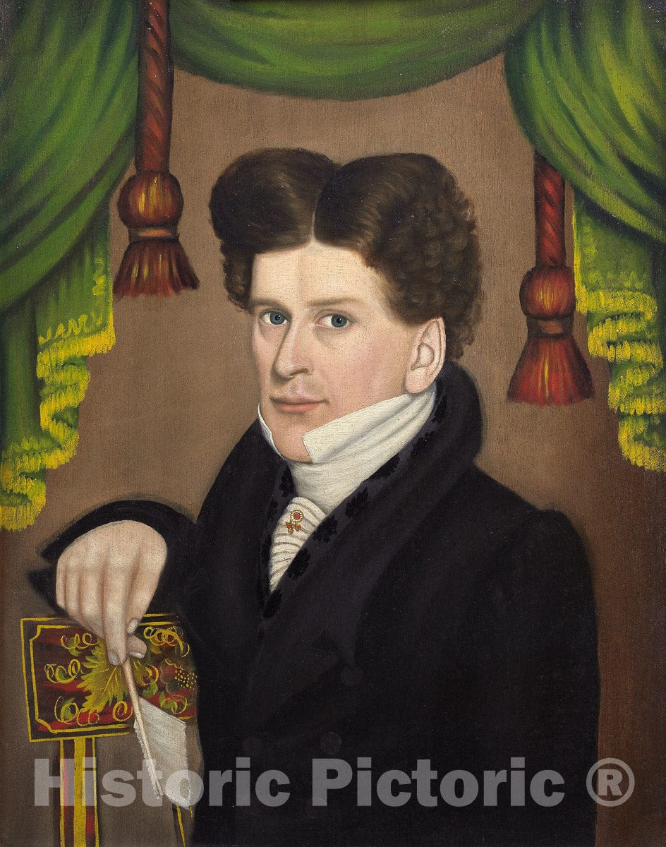 Art Print : Man with a Pen, Jonas Welch Holman, c 1941, Vintage Wall Decor :