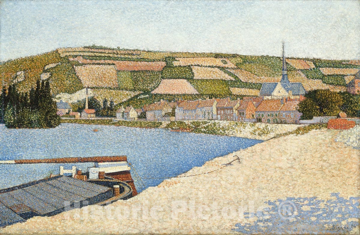 Art Print : Les Andelys, CÃ´te dAval, Paul Signac, c 1873, Vintage Wall Decor :