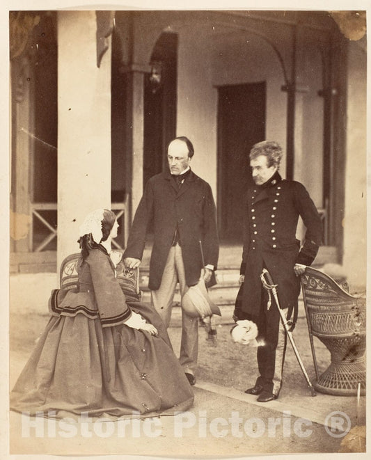 Photo Print : The Countess Canning, The Earl Canning, G.G. and Lord Clyde C.in C, Simla : Vintage Wall Art