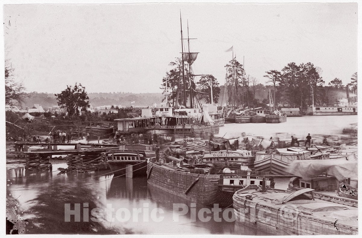 Photo Print : Formerly William Frank Browne - Winter Quarters, Fort Brady : Vintage Wall Art