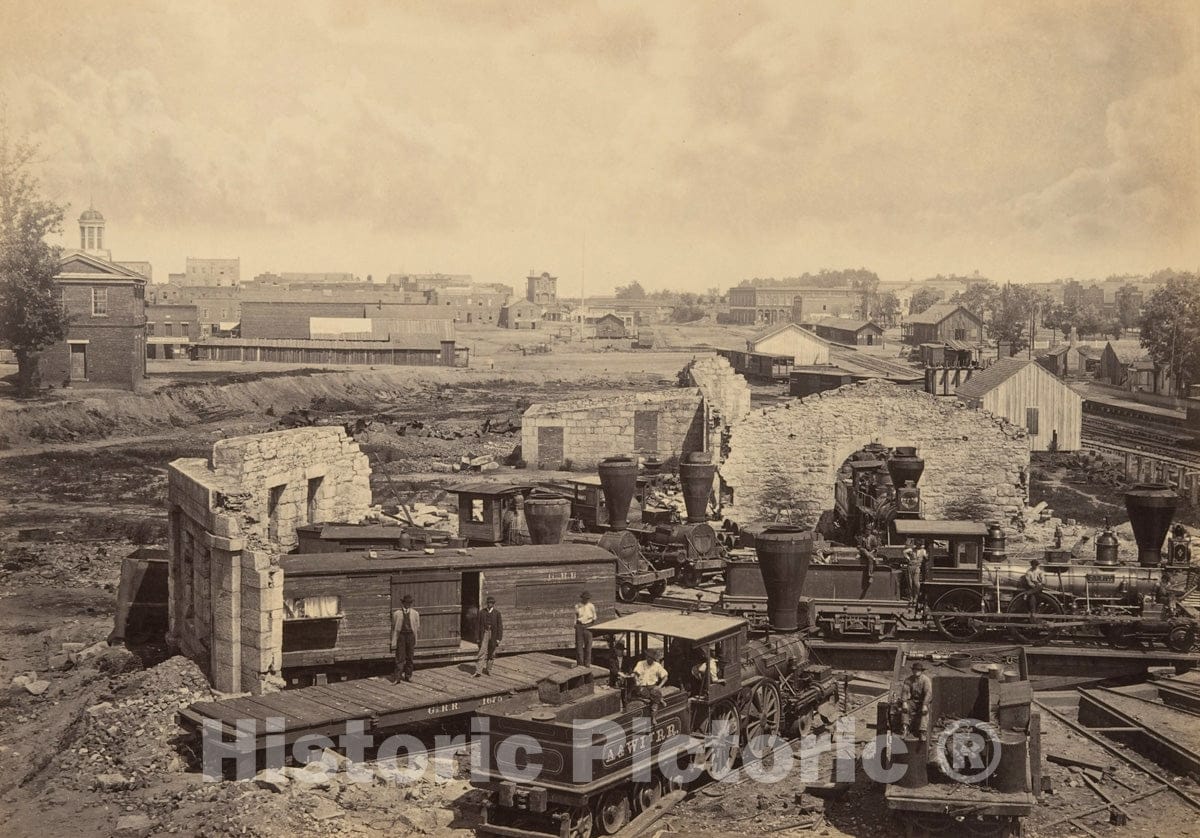 Photo Print : George N. Barnard - City of Atlanta, Georgia No. 1 : Vintage Wall Art