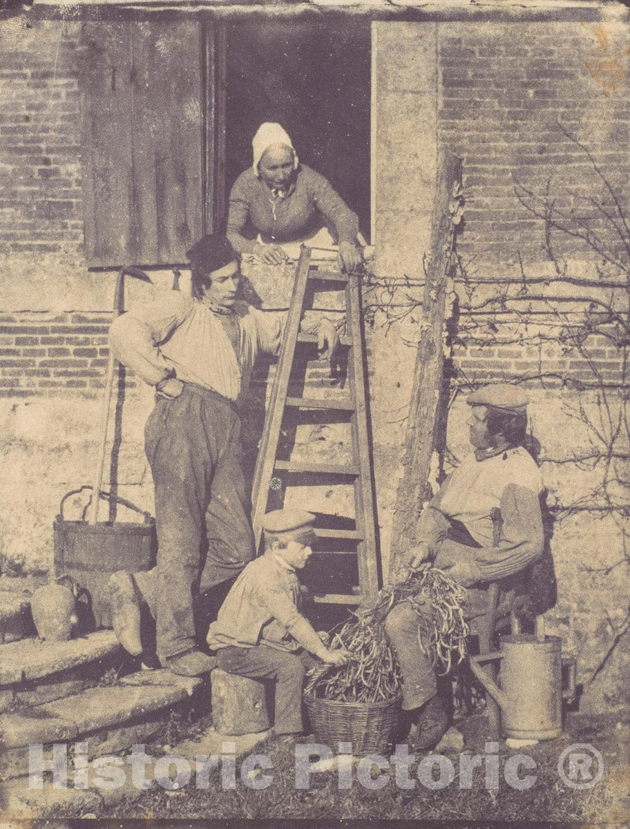 Photo Print : Louis-Adolphe Humbert de Molard - Shelling Beans, Argentelle : Vintage Wall Art