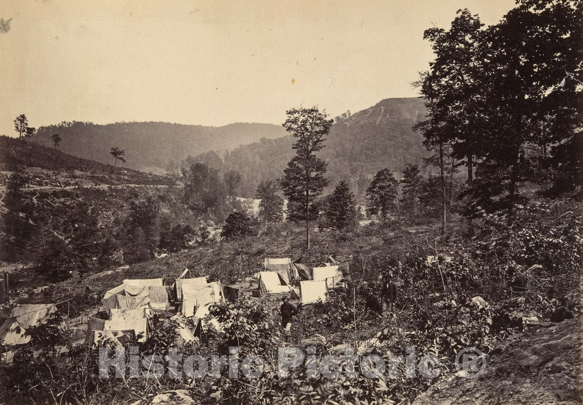 Photo Print : George N. Barnard - Pass in the Raccoon Range, Whiteside No. 2 : Vintage Wall Art