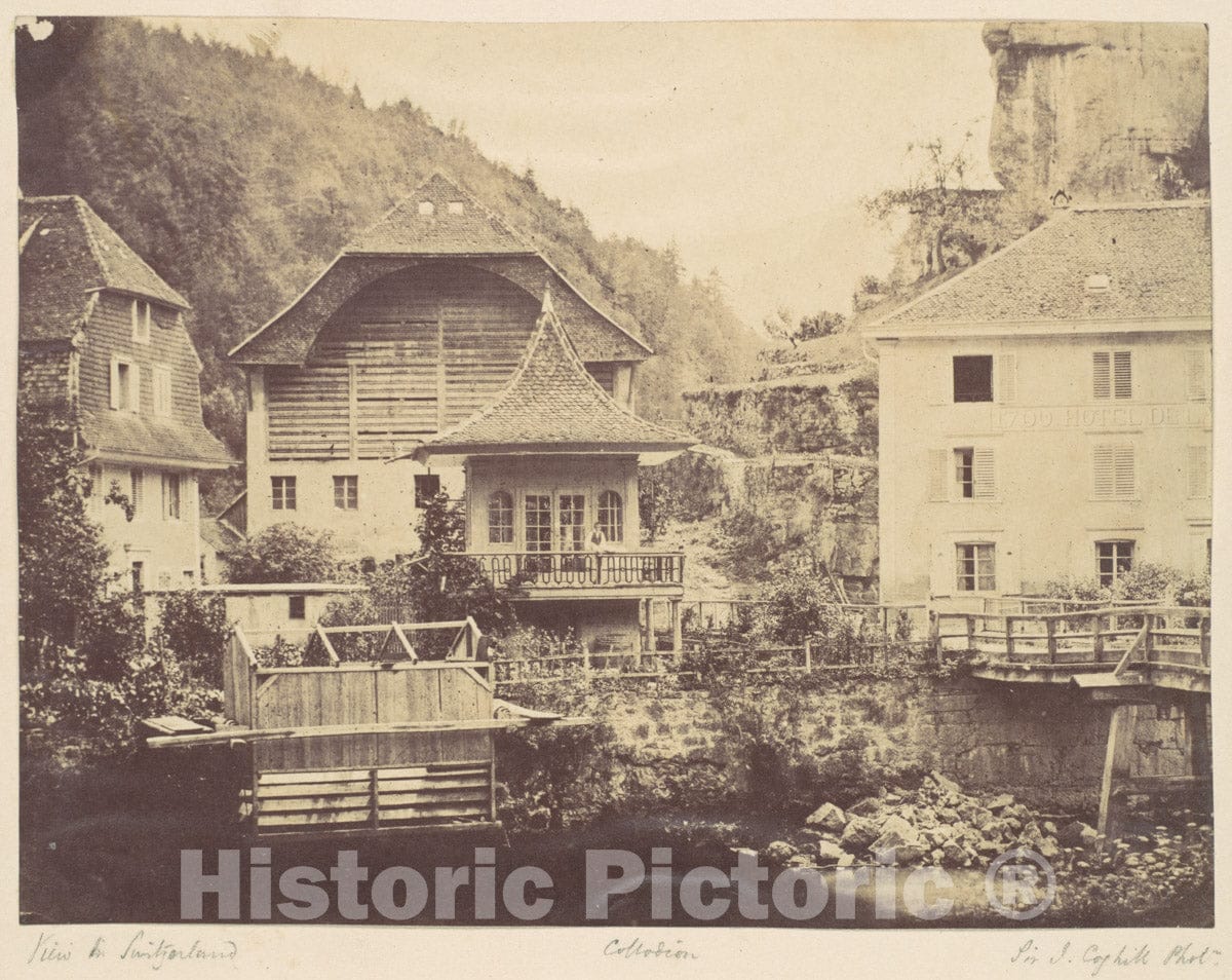 Photo Print : John Joscelyn Coghill - View in Switzerland : Vintage Wall Art