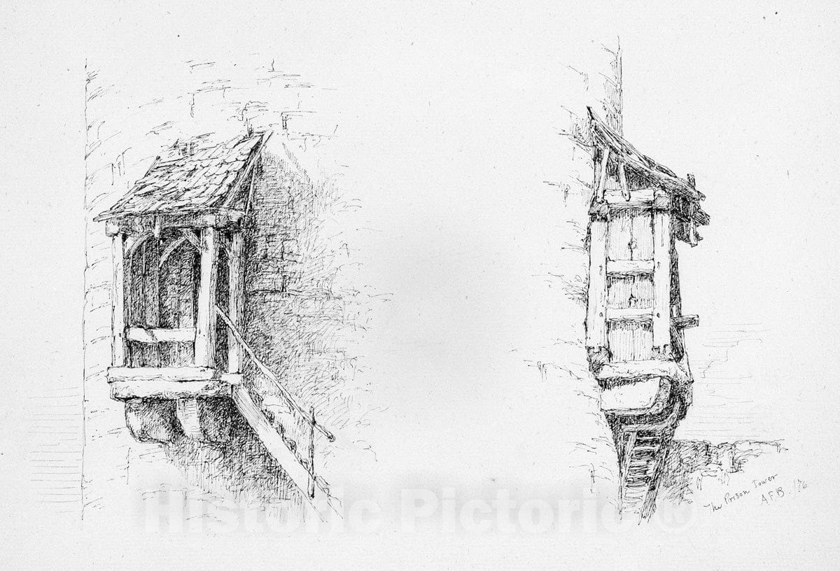 Art Print : Andrew Fisher Bunner - The Prison Tower : Vintage Wall Art