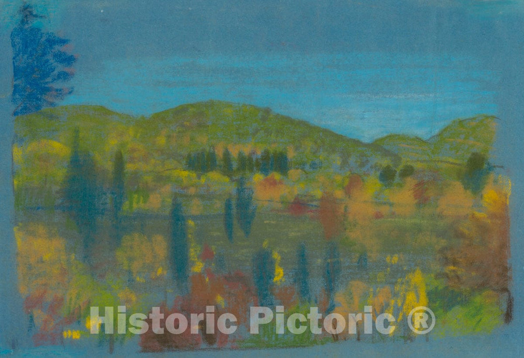 Art Print : Arthur B. Davies - Across the Valley : Vintage Wall Art