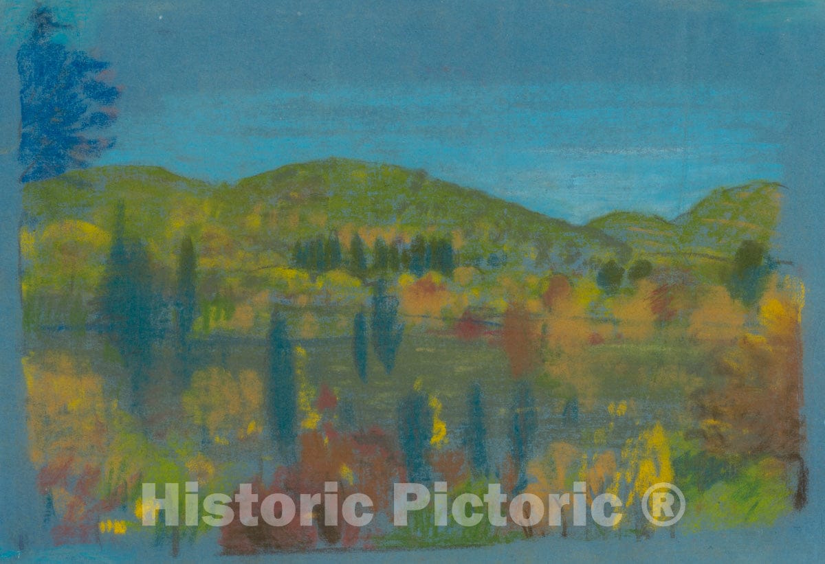 Art Print : Arthur B. Davies - Across the Valley : Vintage Wall Art