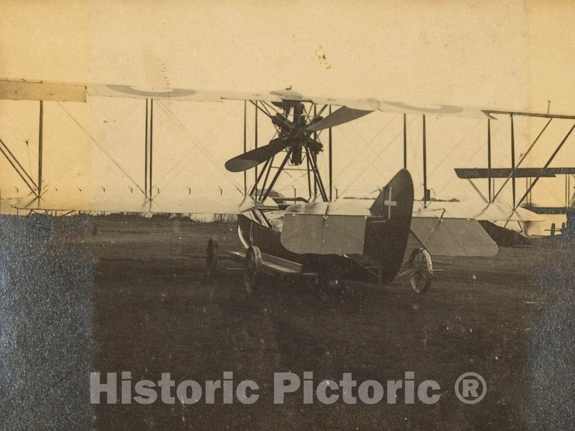 Photo Print :  Ellehammer - Samme Motor i Marine Flyvebaad.  v.2 : Vintage Wall Art