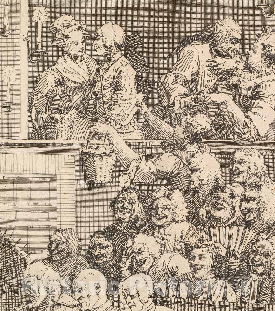 Art Print : William Hogarth - The Laughing Audience  v.1 : Vintage Wall Art
