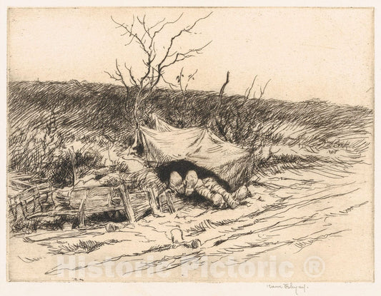 Art Print : Kerr Eby - Lodging for the Night : Vintage Wall Art